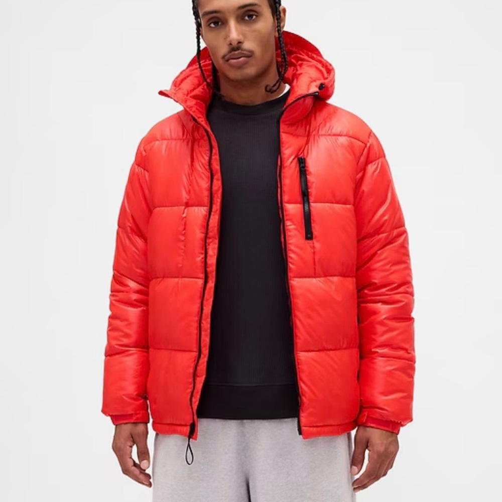 Gap Men's Red Puffed Jacket Res size S